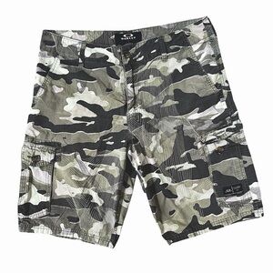 Oakley | Ripstop Cotton Cargo Shorts | Olive/Grey Camo Print | Size 34 Waist